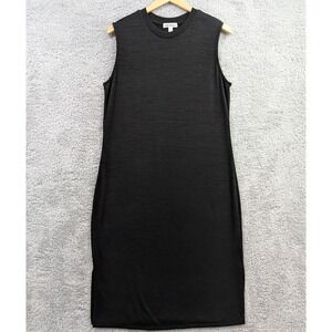 Prologue Black Midi Dress Size Large Pullover Sleeveless Rayon Polyester Blend